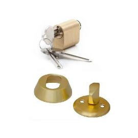 VALNES Cylinder and Rosette Set 13 mm, Matte Brass | Door locks | prof.lv Viss Online
