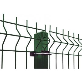 Powder Coated, Galvanized 3D Fence Panel 1.03x2.5m, 50x200mm, Ø4mm Wire, Green (000566) | Panel fences | prof.lv Viss Online