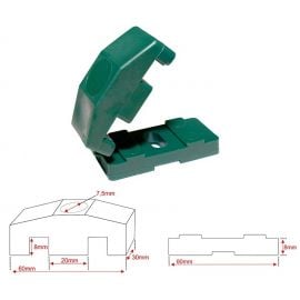 Panel Mounting Bracket 60x30mm Ø7.5mm, Green (001129) | Fence accessories | prof.lv Viss Online