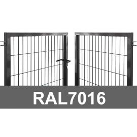 Football Goal Double Profile Gate Frame 4x1.75m, Anthracite (001485) | Volume pricing | prof.lv Viss Online