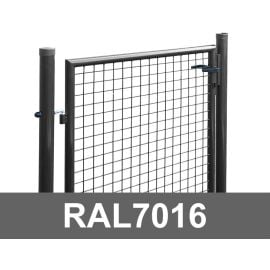 Žoga vienviru vārti ar apaļajiem stabiem, antracīta | Žogi | prof.lv Viss Online