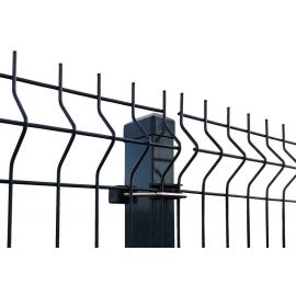 Powder Coated, Galvanized 3D Fence Panel 1.03x2.5m, 50x200mm, Ø4mm Wire, Anthracite (001572) | Panel fences | prof.lv Viss Online
