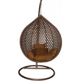 Šūpuļkrēsls Besk Ar Statīvu, 118x105x195cm, Brūns (4750959080344) | Hanging swing chairs | prof.lv Viss Online