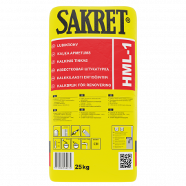 SAKRET HML 1 известй мелкий штукатурка для исторических зданий, 25кг | Sakret | prof.lv Viss Online