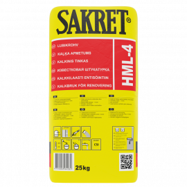 Сухая смесь SAKRET HML 4 для исторических зданий, 25 кг | Sakret | prof.lv Viss Online