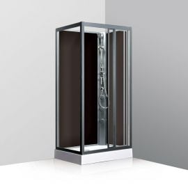 Vento Torino 70x90cm ZS-1052R Massage Shower Cabin Grey (44173) | Shower cabines | prof.lv Viss Online