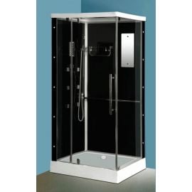 Vento Novara 100x90cm A-004 Massage Shower Cabin Chrome (44164) | Shower cabines | prof.lv Viss Online