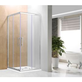Vento Firenze 90x90cm 80x80cm A1721 Square Shower Enclosure Without Tray, Chrome (44240) NEW | Shower cabines | prof.lv Viss Online