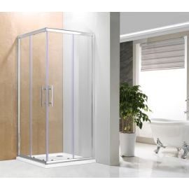 Vento Firenze H=195cm A1721 Square Shower Enclosure Without Tray, Chrome (442400) NEW | Shower cabines | prof.lv Viss Online
