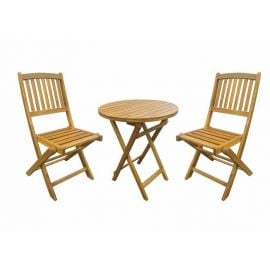 Dārza Mēbeļu Komplekts Home4you Gwen, Galds + 2 krēsli, Ozola (K13581) | Outdoor furniture sets | prof.lv Viss Online