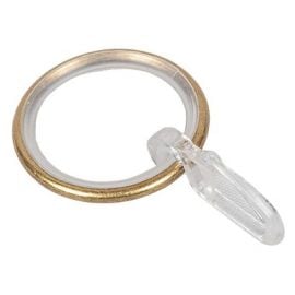 Декоративные современные кольца для занавесок с крючками Ø19 мм, 10 шт., золото