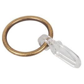 Dekorika Classic Curtain Rings with Hooks for Rods Ø16mm, 10pcs, Gold