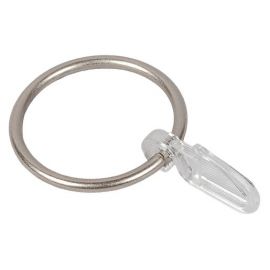 Классические кольца для занавесок Dekorika с крючками, Ø25мм, 10 шт., серебро