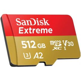 Micro SD-карта памяти SanDisk SDSQXAV 160 МБ/с с адаптером SD, золотисто-красная | Карты памяти | prof.lv Viss Online