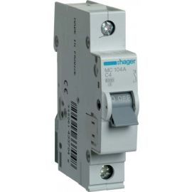Автоматический выключатель Hager 1-полюсный, С-кривая, 6кА | Оптовые цены | prof.lv Viss Online