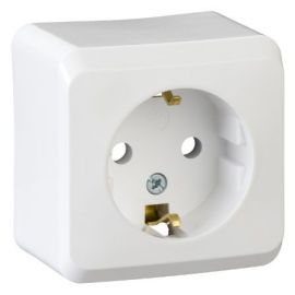 Schneider Electric Prima Earthed Socket Outlet, IP20, White (WDE001080) | Electrical outlets & switches | prof.lv Viss Online