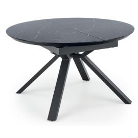 Halmar Vertigo Extendable Table 130x130cm, Black | Glass tables | prof.lv Viss Online