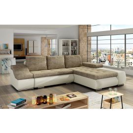 Stūra Dīvāns Izvelkams Eltap Ontario Berlin/Soft 53x296x88cm, Bēšs (Ot16) | Mīkstās mēbeles | prof.lv Viss Online