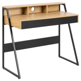 Home4You Reece Writing Desk, 100x50x88cm, Brown/Black (AC94415) | Office furniture | prof.lv Viss Online