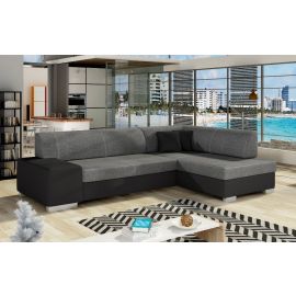 Stūra Dīvāns Izvelkams Eltap Fabio Sawana/Soft 167x268x73cm Labais Stūris Tumši Pelēks/Melns (F23) | Izvelkamie dīvāni | prof.lv Viss Online