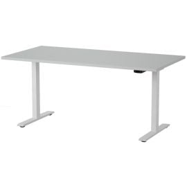Электрический стол Martin с регулировкой высоты 160x80 см, белый/серый камень (28-0705-10) | Офисная мебель | prof.lv Viss Online