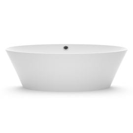 Vanna Vispool Beira 3 Akmens masa 177.5x75.7cm Ar pārplūdi Balta (AU75P) | Stone mass baths | prof.lv Viss Online