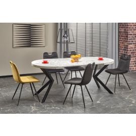 Halmar Peroni Extendable Table 100x100cm, White/Black | Kitchen tables | prof.lv Viss Online