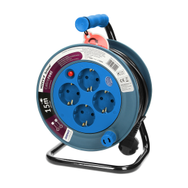 Pagarinātājs spolē Orno Ar zemējumu, 15m, 3x1mm² (OR-AE-1339/T(GS)) | Orno | prof.lv Viss Online