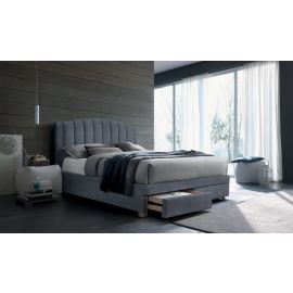 Signal Emotion Velvet Double Bed 160x200cm, Without Mattress, Grey | Beds | prof.lv Viss Online