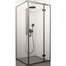 Lorena Deep 1 110x110cm H=200cm Square Glass Shower Enclosure Transparent Black (110x110LOR_BD) | Stikla Serviss | prof.lv Viss Online