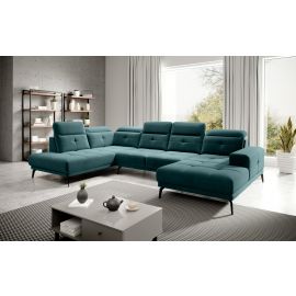 Eltap Bretan Velvetmat Corner Sofa 205x350x107cm, Green (CO-BRE-LT-38VE) | Corner couches | prof.lv Viss Online