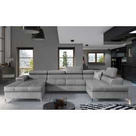 Eltap Eduardo Monolith Corner Pull-Out Sofa 60x345x90cm, Grey (Edr_45) | Sofas | prof.lv Viss Online