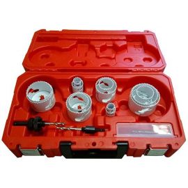 Milwaukee HSS Hole Saw 4/6 Crowned Tooth Kit, 20-76mm, 17 pcs. (49224102) | Power tool accessories | prof.lv Viss Online