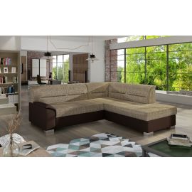 Stūra Dīvāns Izvelkams Eltap Bergen Berlin/Soft 208x250x87cm Labais Stūris Bēšs/Brūns (BR15) | Izvelkamie dīvāni | prof.lv Viss Online