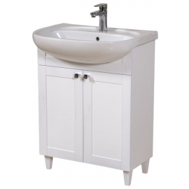 Aqua Rodos Woodmix 55 Bathroom Sink with Cabinet White (195951)