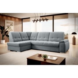 Eltap Sado Velvetmat Corner Pull-Out Sofa 192x272x95cm, Grey (CO-SAD-LT-04VE) | Sofas | prof.lv Viss Online