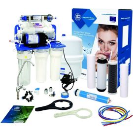 Aquafilter RO-7 Reversās Osmozes Septiņpakāpju Filtrs Ar Sūkni Ar Mineralizāciju (59704P)