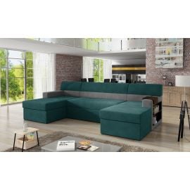 Eltap Markos MatVelvet/MatVelvet Corner Pull-Out Sofa 57x314x86cm, Green (M23) | Living room furniture | prof.lv Viss Online