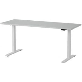 Электрический стол Martin с регулировкой высоты 160x60 см, белый/серый камень (28-0701-10) | Офисная мебель | prof.lv Viss Online