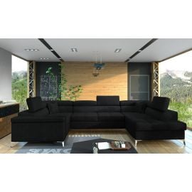 Eltap Thiago Kronos Corner Pull-Out Sofa 60x202x90cm, Black (Th_101) | Corner couches | prof.lv Viss Online