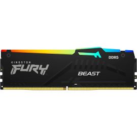 Operatīvā Atmiņa Kingston Fury Beast RGB KF552C40BBA-8 DDR5 8GB 5200MHz CL40 Melna | Datoru komponentes | prof.lv Viss Online