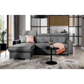 Eltap Fresia Cloud Corner Pull-Out Sofa 176x247x104cm, Grey (CO-FR-LT-04NU) | Living room furniture | prof.lv Viss Online