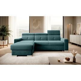 Eltap Fresia Velvetmat Corner Pull-Out Sofa 176x247x104cm, Green (CO-FR-LT-38VE) | Living room furniture | prof.lv Viss Online