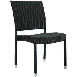 Кресло для отдыха Home4You Wicker 3, 49x62x91 см, черное (11894) | Садовые стулья | prof.lv Viss Online