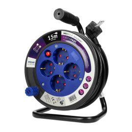 Pagarinātājs spolē Orno Ar zemējumu, 15m, 3x1.5mm² (OR-AE-13171(GS)/15M) | Orno | prof.lv Viss Online