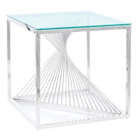 Signal Flame Glass Table 55x55cm, Transparent | Glass tables | prof.lv Viss Online