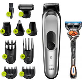 Braun MGK7220 + Gillette Fusion5 ProGlide Beard Trimmer Black/Gray (4210201281078) | Hair trimmers | prof.lv Viss Online