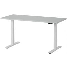 Электрический стол Martin с регулировкой высоты 140x60 см, белый/серый камень (28-0700-10) | Офисная мебель | prof.lv Viss Online