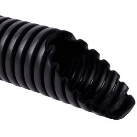 Corrugated Conduit 25mm with Drawstring, Black (2325/LPE-1_F1.DU) | Installation pipes and fasteners | prof.lv Viss Online