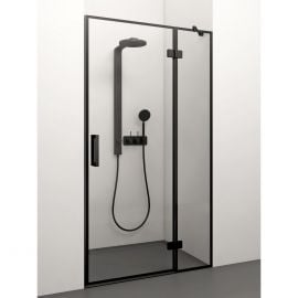 Dušas Durvis Stikla Serviss Adele 120cm 120ADE+B_D Caurspīdīgas Melna | Dušas durvis / dušas sienas | prof.lv Viss Online